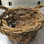 Rieten broodmandje met handvat