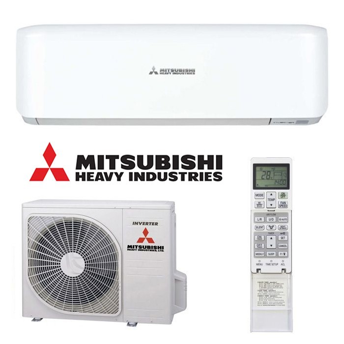 Mitsubishi NIEUW Airco SRK / SRC 25 ZS-W 2.5KW / Heavy Industries Split unit warmtepomp inverter