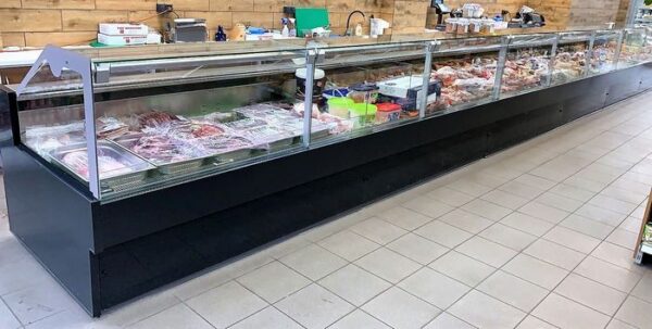 Tuna VG geforceerde koeltoonbank met rechtglas