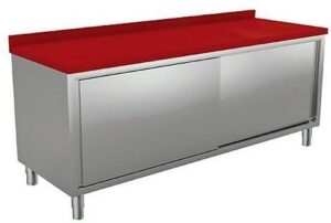 Polyethylene werktafel met schuifdeuren