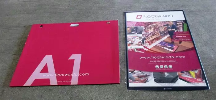 Vloerdisplay Floorwindo, Poster Display, A1 formaat, NIEUW Vloerdisplay Floorwindo
