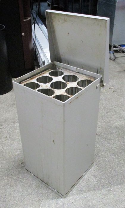 Aluminium Afvalbak met bekerinzet 100liter