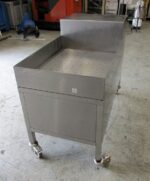 RVS Ijsbak, Crushed ice bak op wielen, B60 x D120 x H70cm
