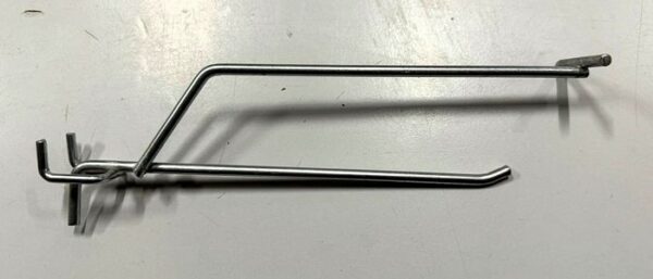 Enkel perfohaak met slot en etikethouder, 15cm