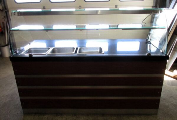 RVS Saladette, Koelwerkbank 180 x 75 x h85cm, Stekkerklaar