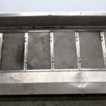 Afzuigkap met 6 filters, aluminium, B200 x D85 x H60cm, wandmodel, zonder motor