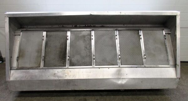 Afzuigkap met 6 filters, aluminium, B200 x D85 x H60cm, wandmodel, zonder motor