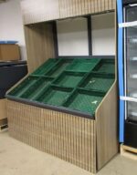 Groente stelling met spiegel en houten afwerking, B207,5 x D126 x H248cm, NIEUW - Afbeelding 2