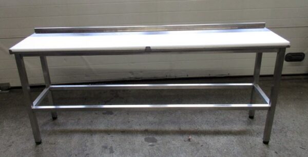 RVS Tafel, Werktafel met snijblad B200 x D47 x H89cm